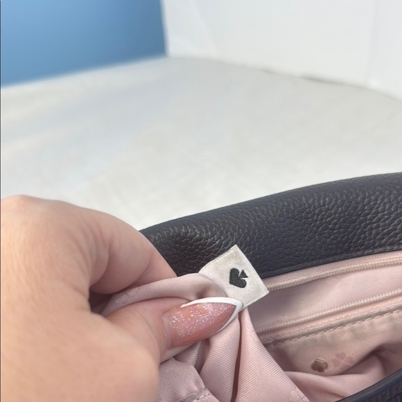 KATE SPADE Zip Flap Jackson Leather Crossbody Bag Black - Picture 9 of 11